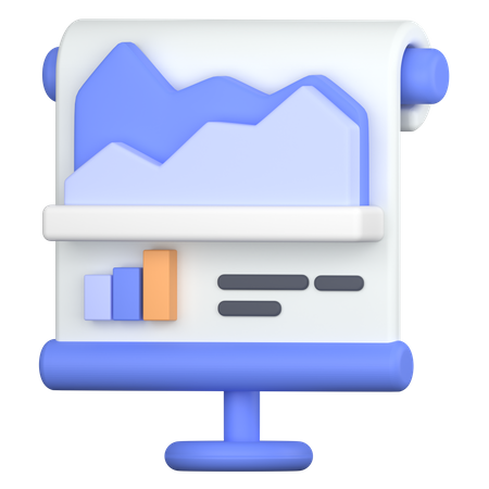 Presentation graph  3D Icon