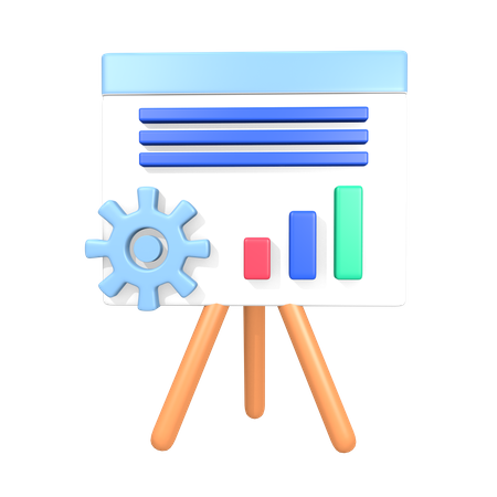 Presentation Management  3D Icon