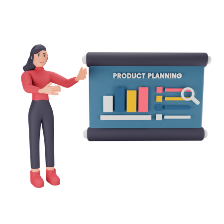 Presentation on product planning  3D Illustration