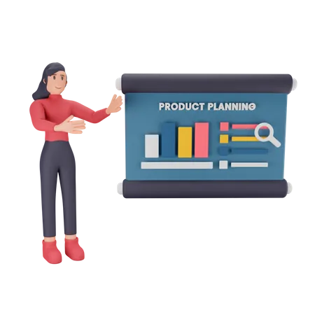 Presentation on product planning 3D Illustration