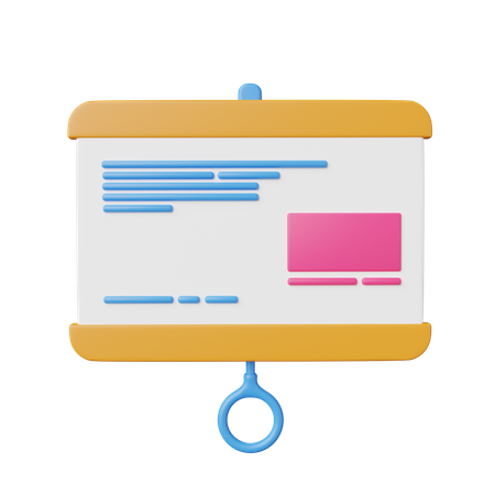 Presentation Screen  3D Icon