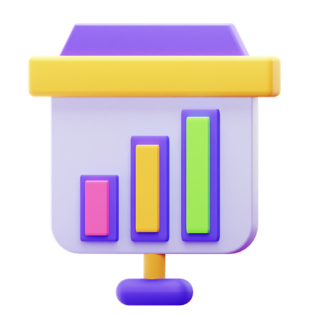 PRESENTATION UP TREND  3D Icon