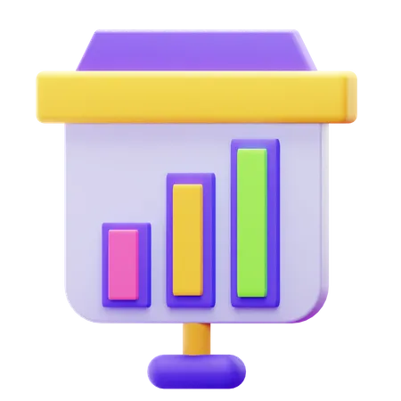 PRESENTATION UP TREND  3D Icon