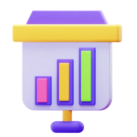 PRESENTATION UP TREND 3D Icon