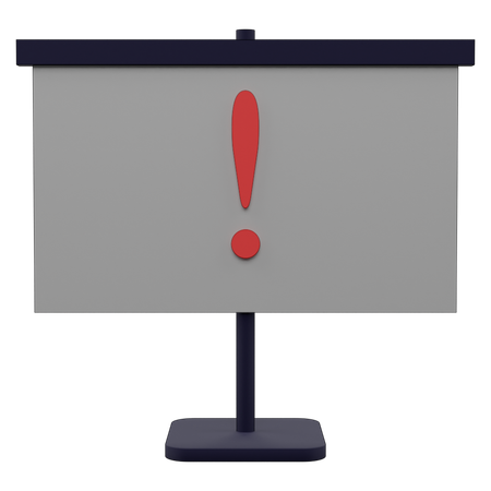 Presentation Warning  3D Icon