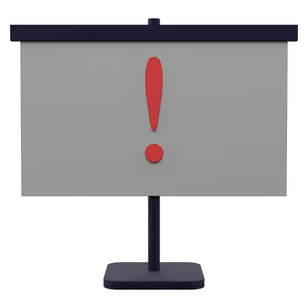 Presentation Warning  3D Icon