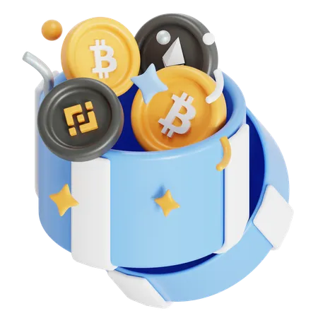 Presente bitcoin  3D Icon