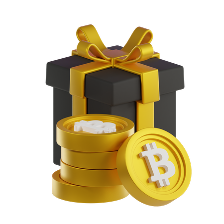 Presente bitcoin  3D Icon