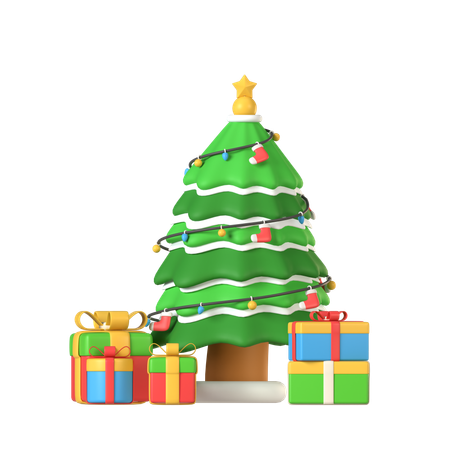 Presente de árvore de natal  3D Icon