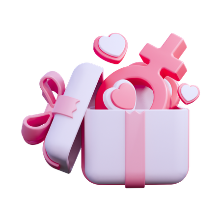 Presente de dia da mulher  3D Icon