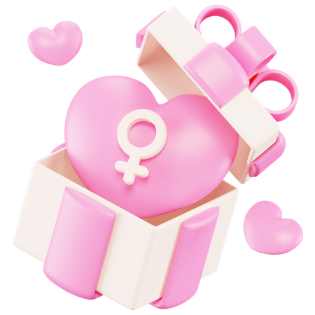 Presente de dia da mulher  3D Icon