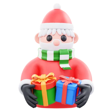 Presente de papai noel  3D Icon