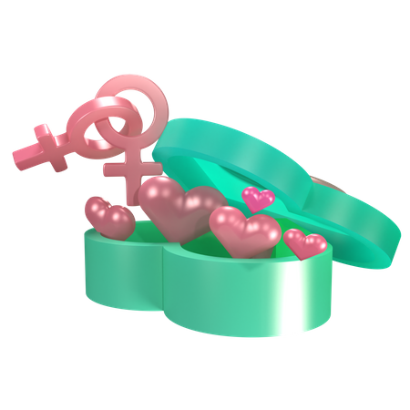 Presente do dia da mulher  3D Icon