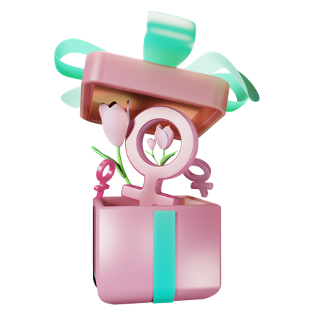 Presente do dia da mulher  3D Icon