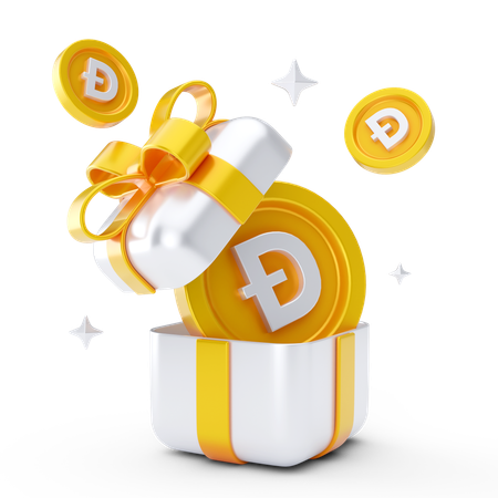 Presente dogecoin  3D Icon