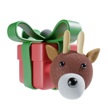 Presente e veado  3D Icon