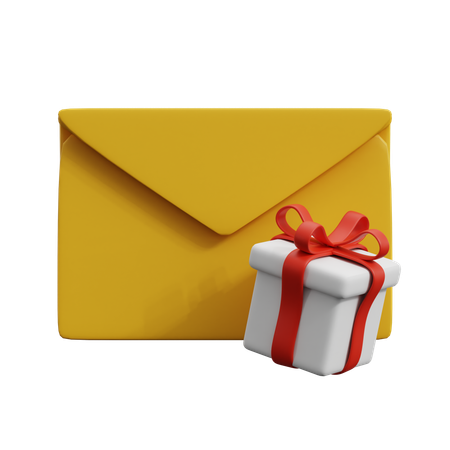 E-mail de presente  3D Icon