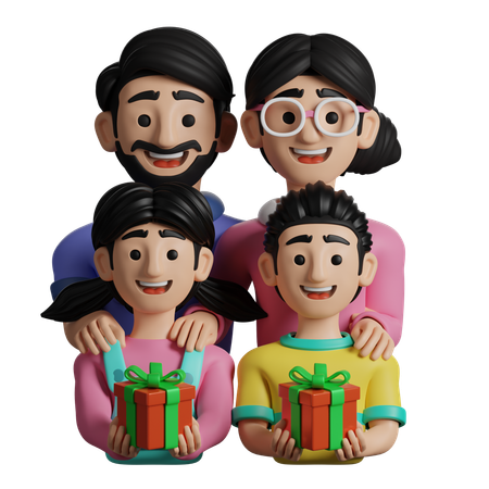 Presente de família  3D Icon