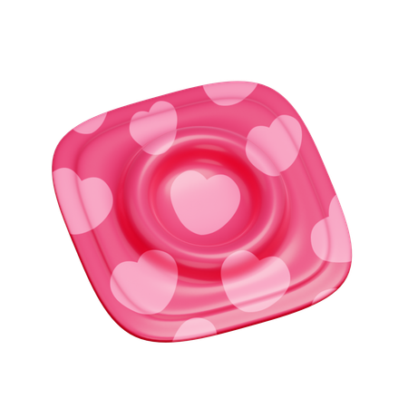 Préservatif rose  3D Icon