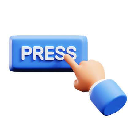 Press Button Hand Gestures  3D Icon