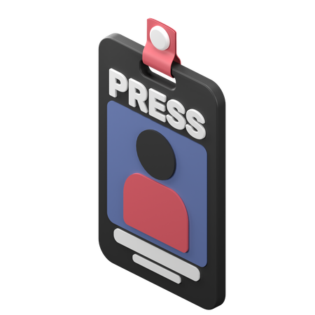 Press Card  3D Icon