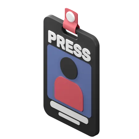 3 D Rendering Of A Press Card Blog Illustration 3D Icon