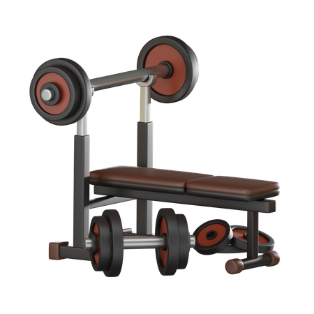 Press de banca  3D Icon
