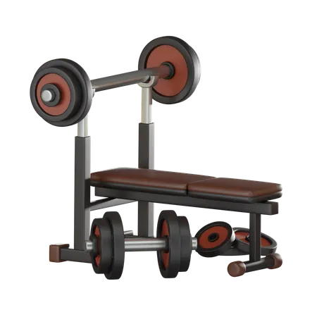 Press de banca  3D Icon