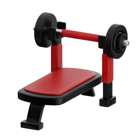 Press de banca de gimnasio  3D Icon