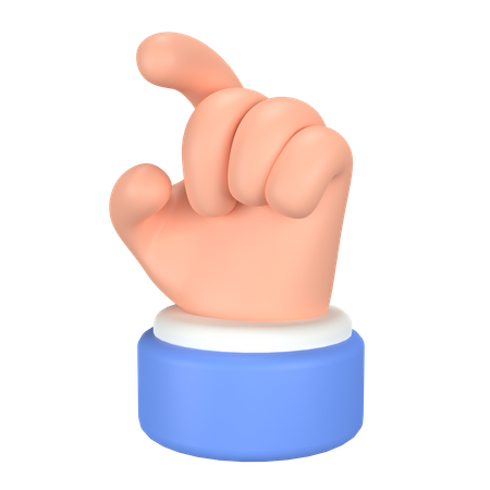 Press Hand Gesture  3D Icon