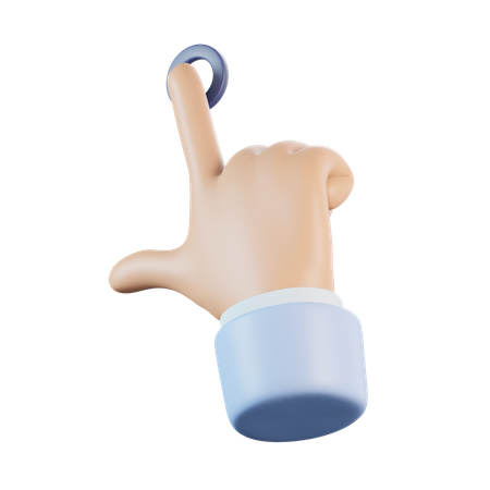 Press Hold Gesture  3D Icon