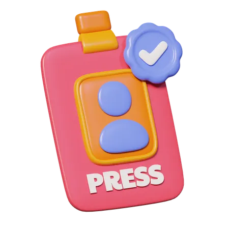 언론 ID  3D Icon
