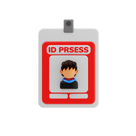 プレスIDカード  3D Icon