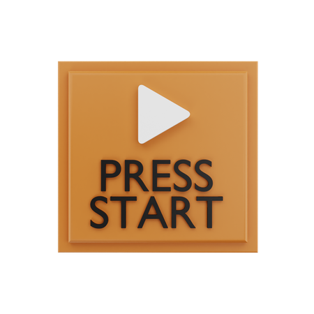 Press Start  3D Icon