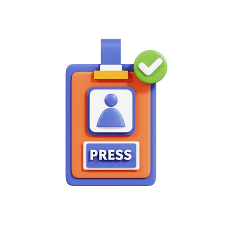 Presseausweis  3D Icon