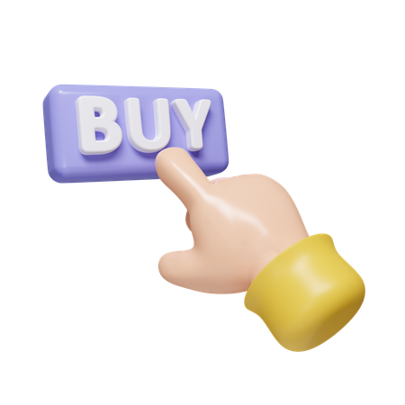 Pressing Buy Button  3D Icon