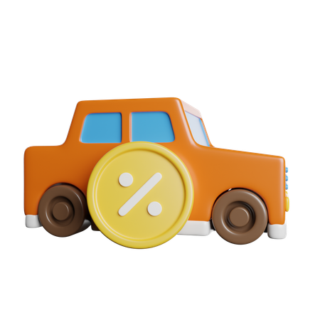 Préstamo de automóvil  3D Icon