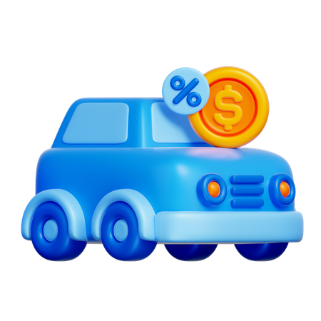Préstamo de automóvil  3D Icon