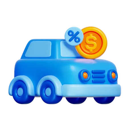 Préstamo de automóvil  3D Icon