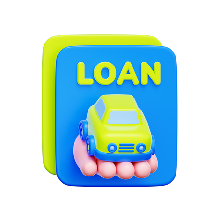 Préstamo de automóvil  3D Icon