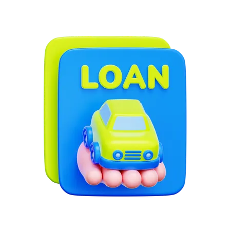 Préstamo de automóvil  3D Icon