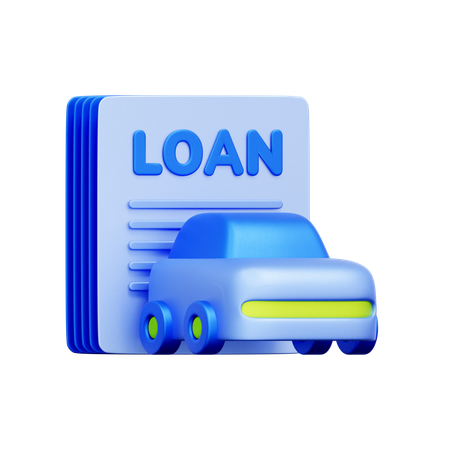 Préstamo de automóvil  3D Icon