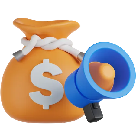 Presupuesto de marketing  3D Icon