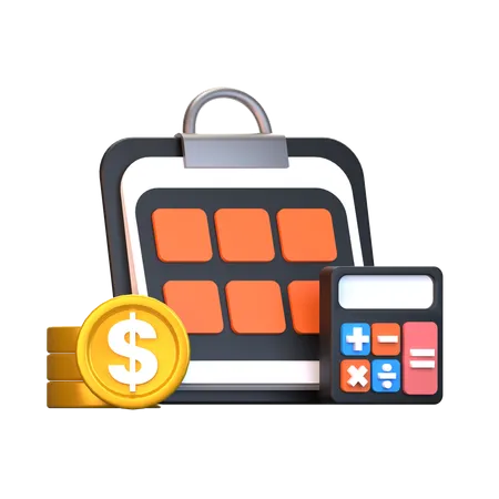 Presupuesto mensual  3D Icon
