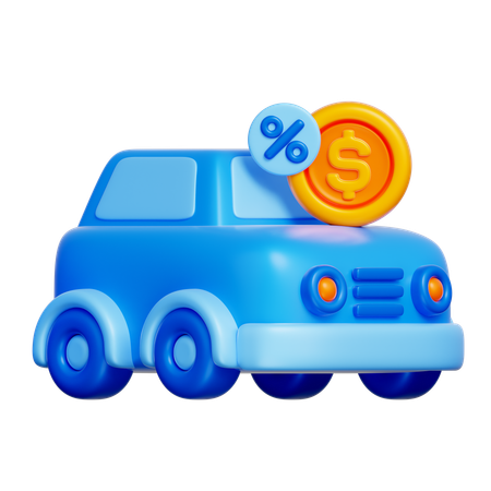 Prêt automobile  3D Icon
