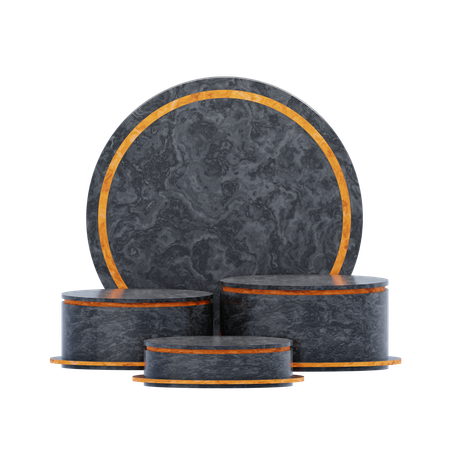 Estética do pódio preto  3D Icon
