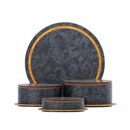 Estética do pódio preto  3D Icon