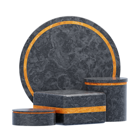Estética do pódio preto  3D Icon