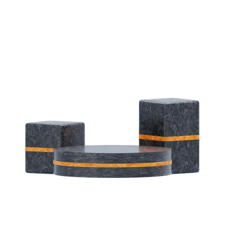 Estética do pódio preto  3D Icon