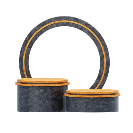 Estética do pódio preto  3D Icon